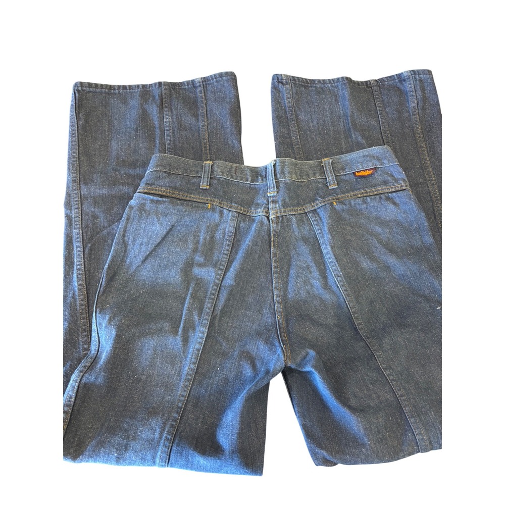 Landlubber Denim Flare Jeans Women's Vintage Blue Wash Stretchy Bootcut - Picture 2 of 8